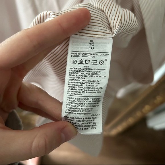 NWOT Banana Republic Striped Button Down Dress Shirt Tailored Slim Fit - Picture 4 of 6